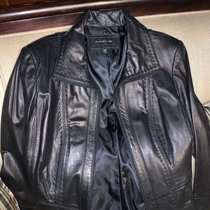 Black leather jacket